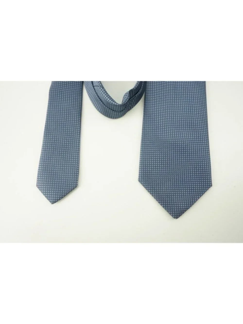 Canali Sky Denim Birdseye 100% Silk Tie Brand New With Tags